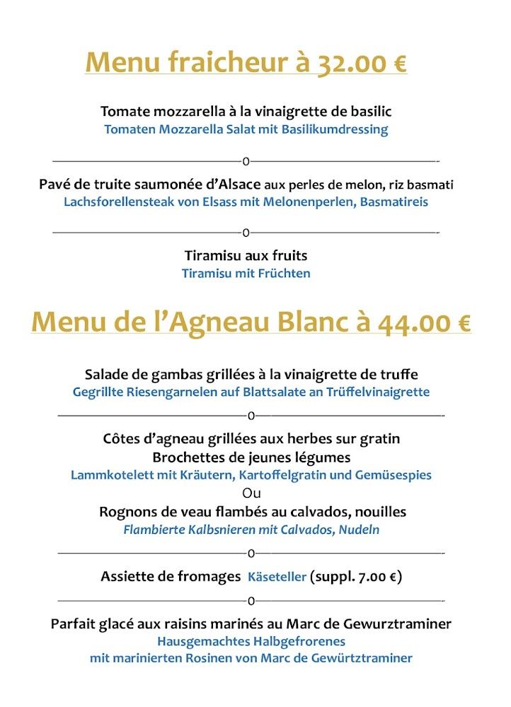 Auberge A l'Agneau Blanc - Menu Image 4